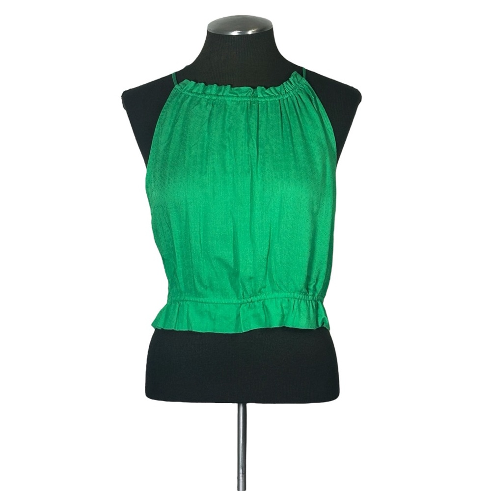 Lulu’s – Let Good Times Roll Green Open Back Sleeveless Crop Top – Medium - Picture 2 of 11